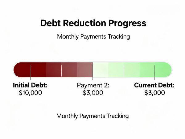 Debt reduction progress chart