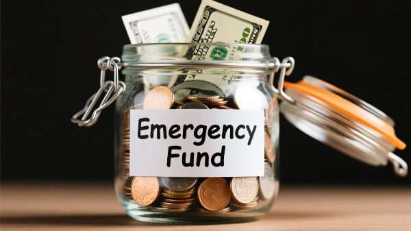 Emergency fund savings jar