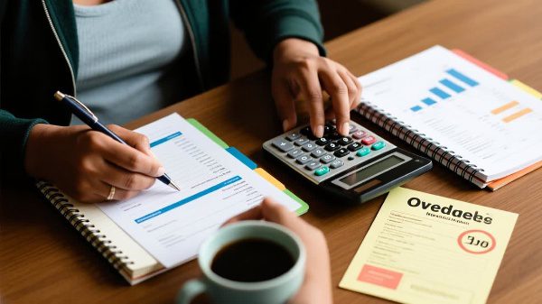 Low-income person managing debt payments