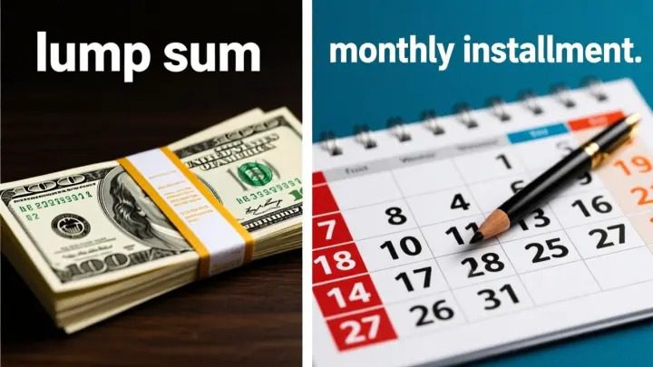 Lump sum vs installment settlement comparison