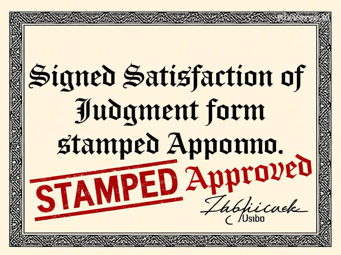 Satisfaction of Judgment form