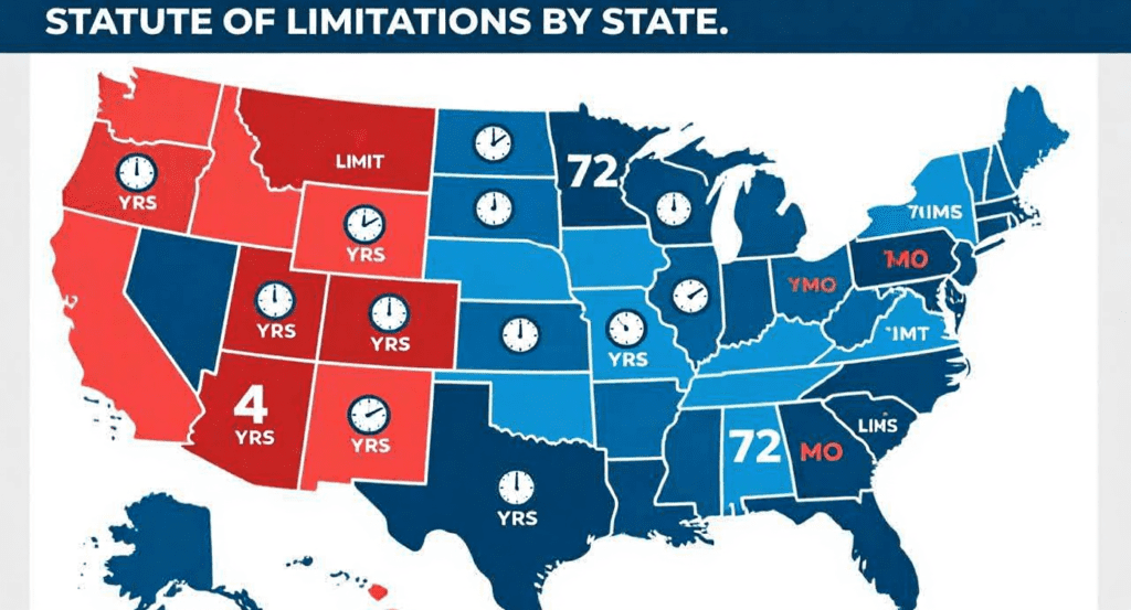 Statute of limitations by state for debts