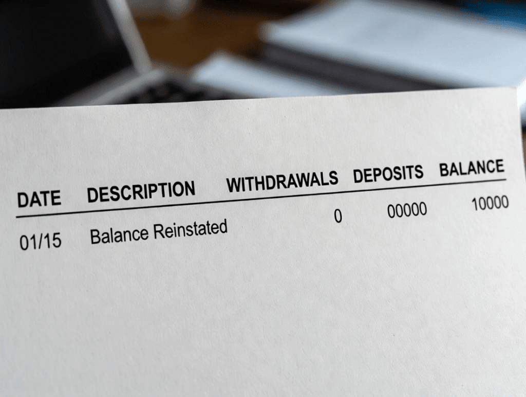 Debt balance restored after broken agreement