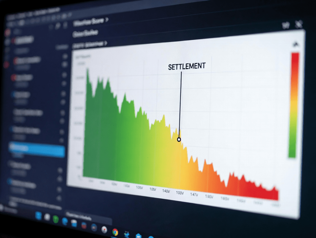 Credit score changes after debt settlement