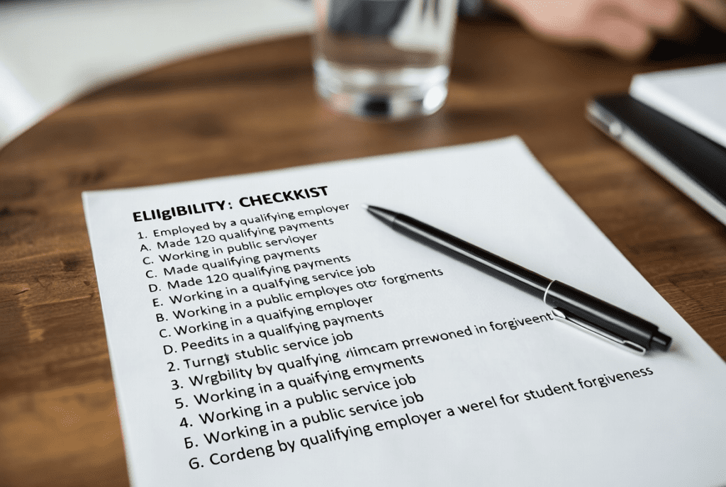 Loan forgiveness eligibility checklist