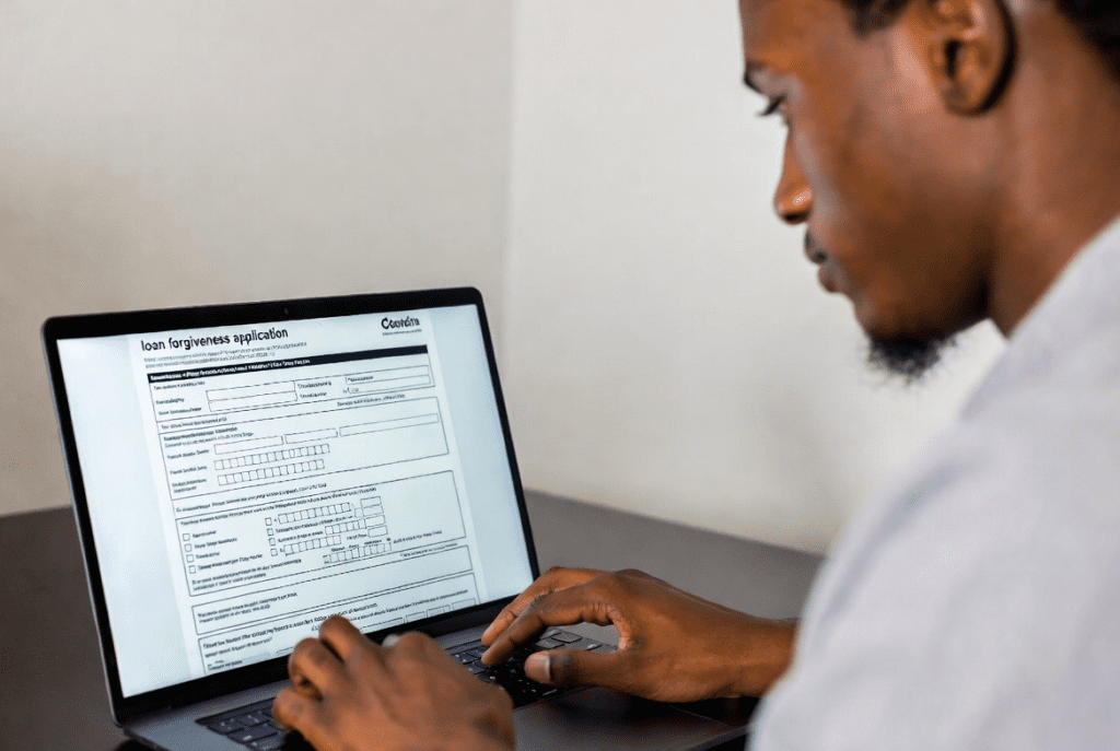 Submitting loan forgiveness application