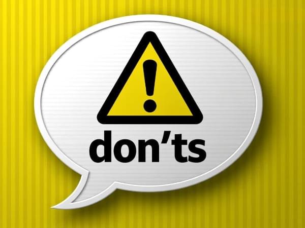 Mistakes to avoid during calls
