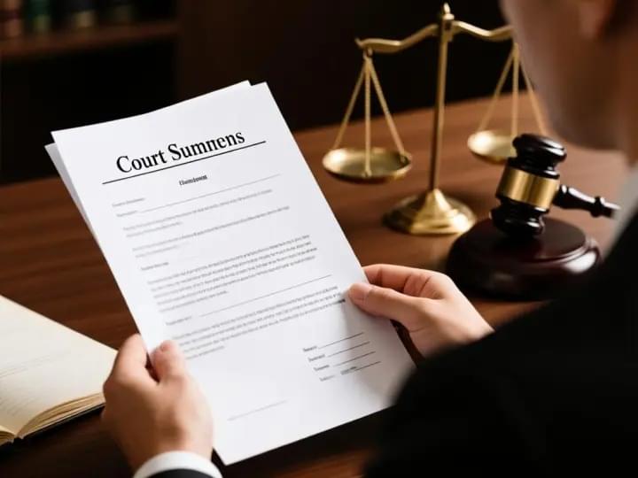 Reviewing debt lawsuit summons