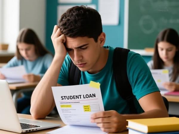 Student struggling with loan hardship