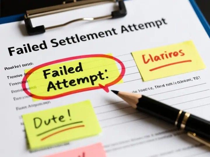 Key clauses in failed settlement